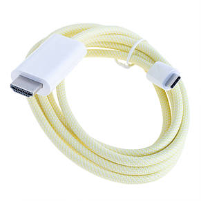 Кабель перехідник HDMI "тато" в USB type-C 2 метри YiChen, фото 1