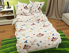 Дитяча постільна білизна Гаррі Поттер 150х220 напівторна з Бязі Gold бавовняна кремова, Черешенька