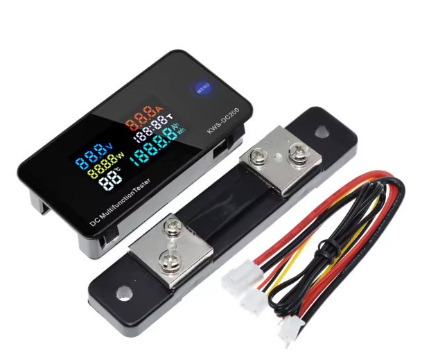 Ватметр KWS-DC200 50A вольтметр амперметр