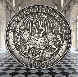 Сувенірна монета 1 Долар США — 1 Dollar USA 1899 рік "Розважайте мене" (Доларgram)