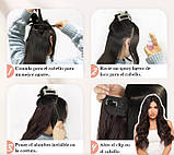 Волосся треси накладні колір блондин рівне на шпильках густе 81 см довжина, фото 3