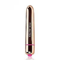 Мини-вибратор в виде помады золотой