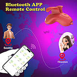 Клітеральний смарт-вібратор на палець Love Spouse Бордовий — Смарт вібратори, фото 4