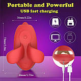 Клітеральний смарт-вібратор на палець Love Spouse Бордовий — Смарт вібратори, фото 7