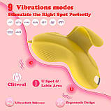 Клітеральний смарт-вібратор на палець Love Spouse Жовтий — Смарт вібратори, фото 2
