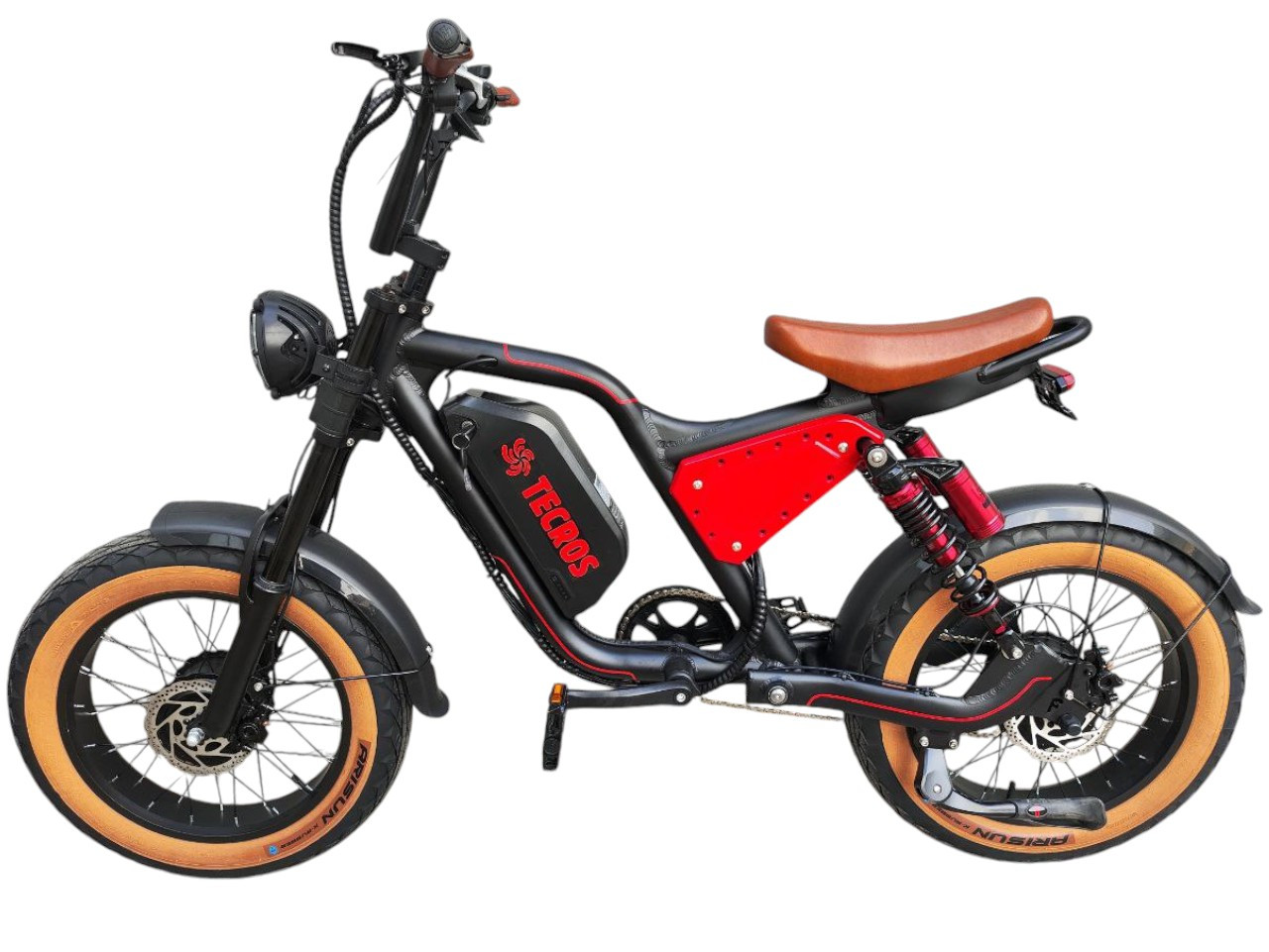 Повнопривідний електрофетбайк Tecros X9 dual 48v 20.3 ah 2 двигуни по 1000w 50 км/год