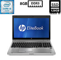 Ноутбук HP EliteBook 8560p/15.6” TN 1600x900/Core i5-2520M 2.50GHz/8GB DDR3/SSD 128GB/Intel HD Graphics Камера Б/В