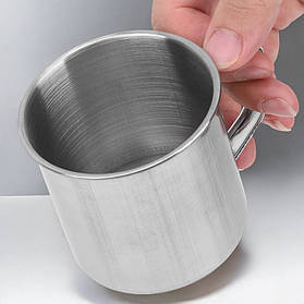 Металева кружка, 9см, 380мл (Похідна чашка для туризму та кемпінгу)