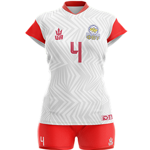Жіноча ігрова волейбольна форма iDsport 47202411 UA White-Red