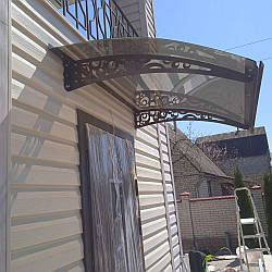 Дашок 1.5 x 1 м Style, металевий з монолітним полікарбонатом 3мм