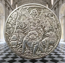 Сувенір монета долар США "Адські собаки". Hobo Coin American Morgan