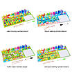 Логічна дерев'яна іграшка Англійська абетка 3в1 Магнітна риболовля Пальчиковий лабіринт Дошка для малювання, фото 5
