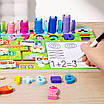 Логічна дерев'яна іграшка Англійська абетка 3в1 Магнітна риболовля Пальчиковий лабіринт Дошка для малювання, фото 6
