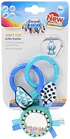 Canpol babies іграшка плюшева з брязкальцем 0+ Zig Zag синій кролик 68/058_blu 5901691816558