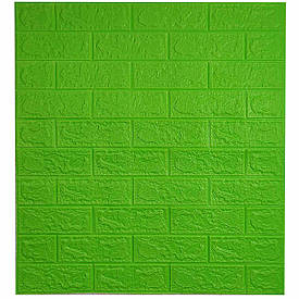 Самоклеюча декоративна 3D панель під зелену цеглу 700x770x3 мм