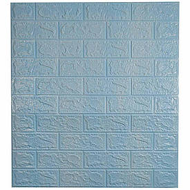 Самоклеюча декоративна 3D панель під бірюзову цеглу 700x770x3 мм