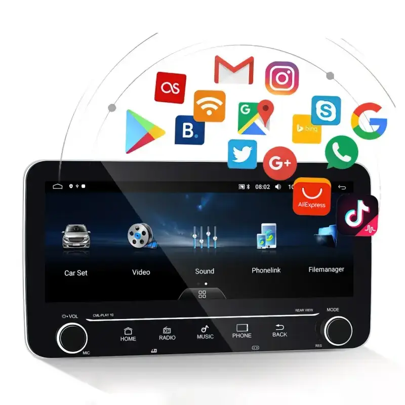 Автомагнітола з HD дисплеєм 10.25" Android 1+16G 1280A, фото 1