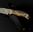 Подарунковий мисливський ніж з гравіюванням "Череп" в піхвах з натуральної шкіри ручна робота, фото 5