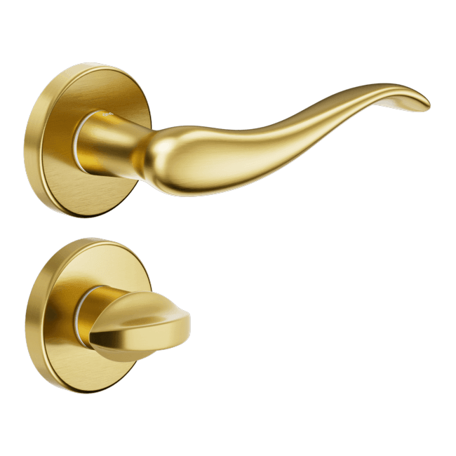 Ручка DND AIRONE, VIS-круг з накладкою під WC, матова латунь (к-т)