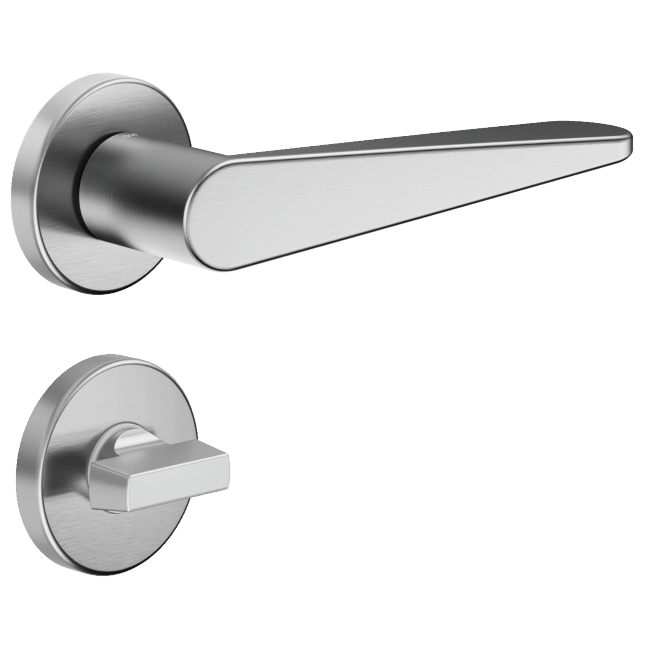 Ручка DND IKI, VIS-круг з накладкою під  WC, матовий хром (к-т)