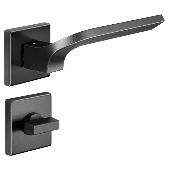 Ручка DND JOY 02, VIS-квадрат з накладкою під WC, антрацит (к-т)