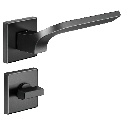 Ручка DND JOY 02, VIS-квадрат з накладкою під WC, антрацит (к-т), фото 1