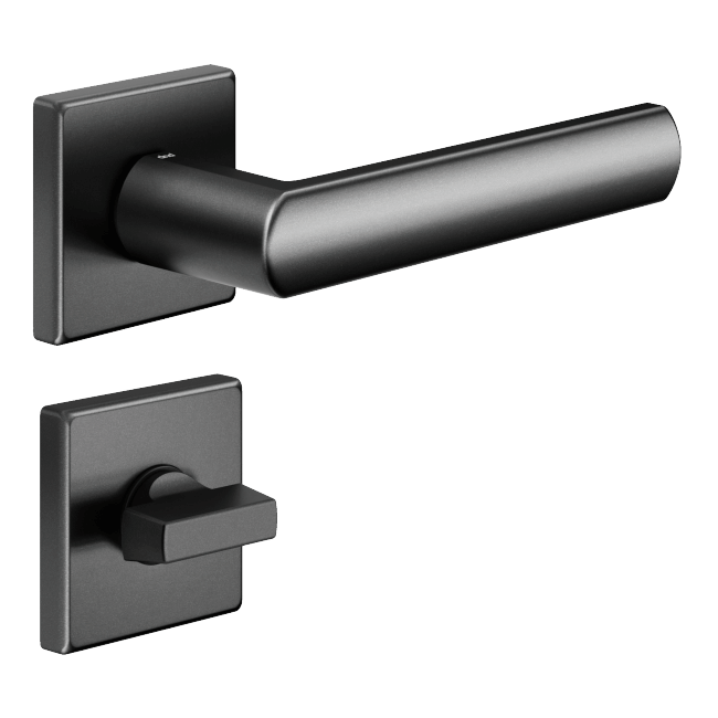 Ручка DND LUCE 02, VIS-квадрат з накладкою під WC, антрацит (к-т)