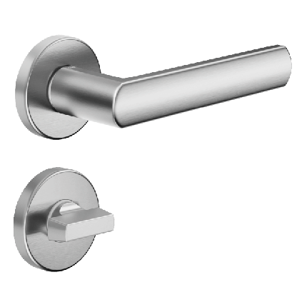 Ручка DND LUCE, VIS-круг с накладкою під WC, матовий хром (к-т), фото 1