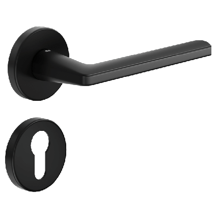 Ручка DND LUCE P, VIS-круг з накладкою під циліндр, чорний  (к-т), фото 1