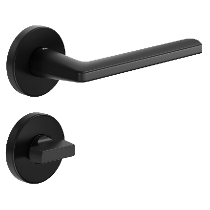 Ручка DND LUCE P, VIS-круг з накладкою під WC, чорний (к-т), фото 1