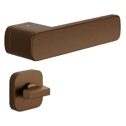 Ручка DND PLURIS з накладкою під WC, бронза (к-т), фото 1