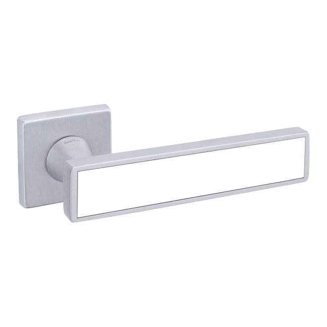 Ручка DND SoCHIC L 02, VIS-квадрат, матовий хром/білий декор (к-т)