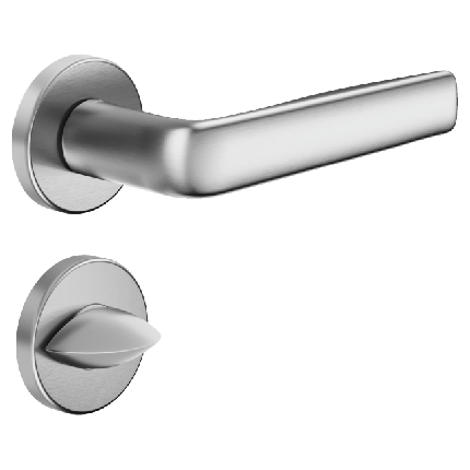 Ручка DND VIVA, VIS-круг з накладкою під WC, матовий хром (к-т), фото 1