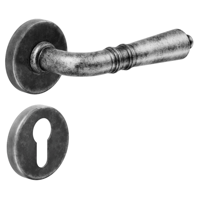 Ручка DND DANIELA, VIS-круг з накладкою під циліндр, античне залізо (к-т)