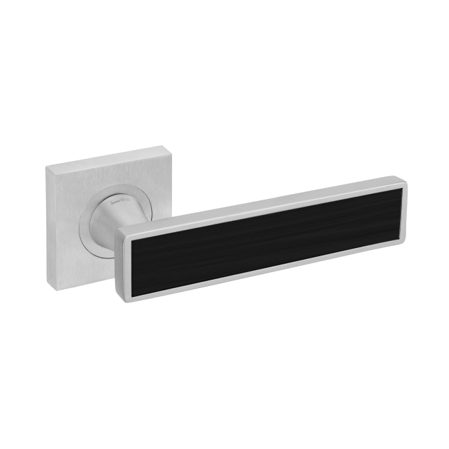 Ручка DND SoCHIC L02, 55мм - квадрат, матовий хром/чорний декор (к-т)