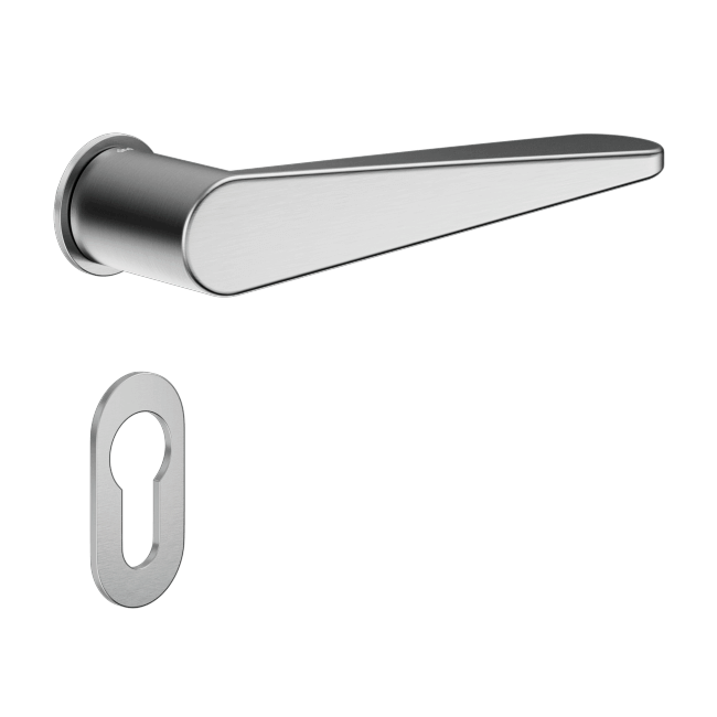 Ручка DND IKI, Unico з накладкою під циліндр, матовий хром (к-т)