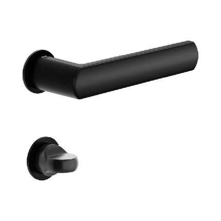 Ручка DND LUCE, Unico з накладкою під WC, чорний (к-т), фото 1