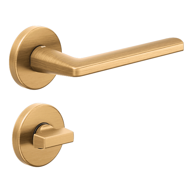 Ручка DND LUCE P, VIS-круг з накладкою під WC, матове золото  (к-т)