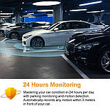 Відеореєстратор Claoner, передня та задня автомобільна камера 1080P Full HD відеореєстратор, подвійний відеореєстратор з F1.8 нічн, фото 4