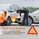 Відеореєстратор Claoner, передня та задня автомобільна камера 1080P Full HD відеореєстратор, подвійний відеореєстратор з F1.8 нічн, фото 2