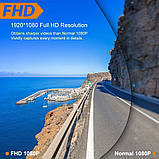 Відеореєстратор Claoner, передня та задня автомобільна камера 1080P Full HD відеореєстратор, подвійний відеореєстратор з F1.8 нічн, фото 7