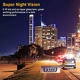 Відеореєстратор Claoner, передня та задня автомобільна камера 1080P Full HD відеореєстратор, подвійний відеореєстратор з F1.8 нічн, фото 6