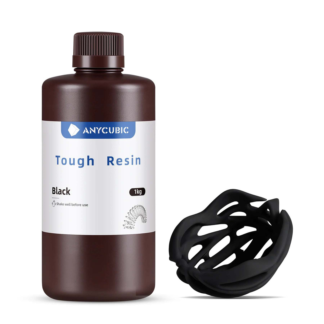 Фотополімерна смола Anycubic UV Tough Resin, чорна, 1000 мл.