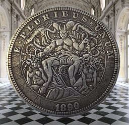 Сувенірна монета Доларang. dollar. 1899 р. На троні