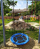 Круглі гойдалки гніздо 100 см, Одномісні підвісні гойдалки, Якісні підвісні гойдалки гніздо лелеки, фото 2