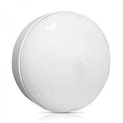 Світлодіодний світильник Feron AL3006-RPS 12W 6500К LED з ІЧ датчиком руху IP65 900Lm коло Ø135×50мм