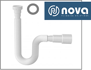 Гофра Nova для сифона 1 1/4" (32) — д.40/50 740 мм (під плоску прокладку)