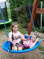 Круглі гойдалки гніздо 100 см, Одномісні підвісні гойдалки, Якісні підвісні гойдалки гніздо лелеки