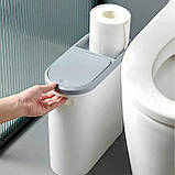 Компактне відро для сміття у ванній кімнаті PUSH TOP 10л, фото 3