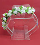 Обруч з Пролісками Вінок Проліски Подснежники Весняний обідок Весна Весенний Ободок Білі проліски тюльпан, фото 2